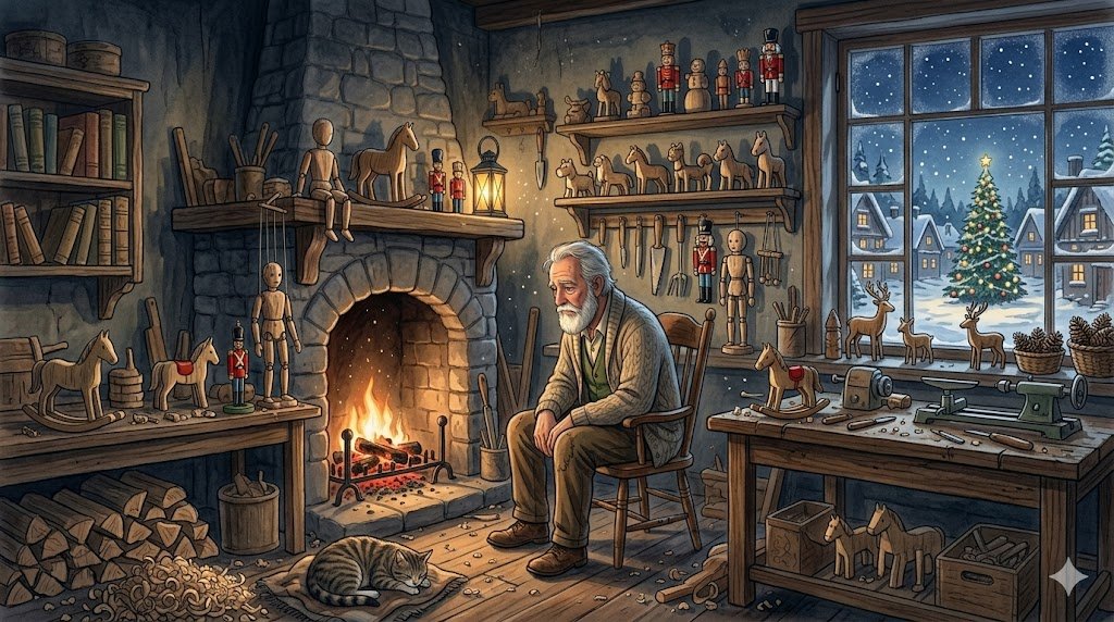 Ilustración 1 de El viejo Carpintero y el Regalo de Navidad